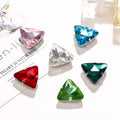 Wholesale Triangle Shape 18mm Glass Fancy Stone with Claw Garments Accessories Triangle Sew on Crystal Rhinestone for Shoes