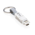 Customize logo Multi Function Fast Charging Data Cable 4 in 1 Cable 13cm Lanyard Data Charging Cable Keychain Type c