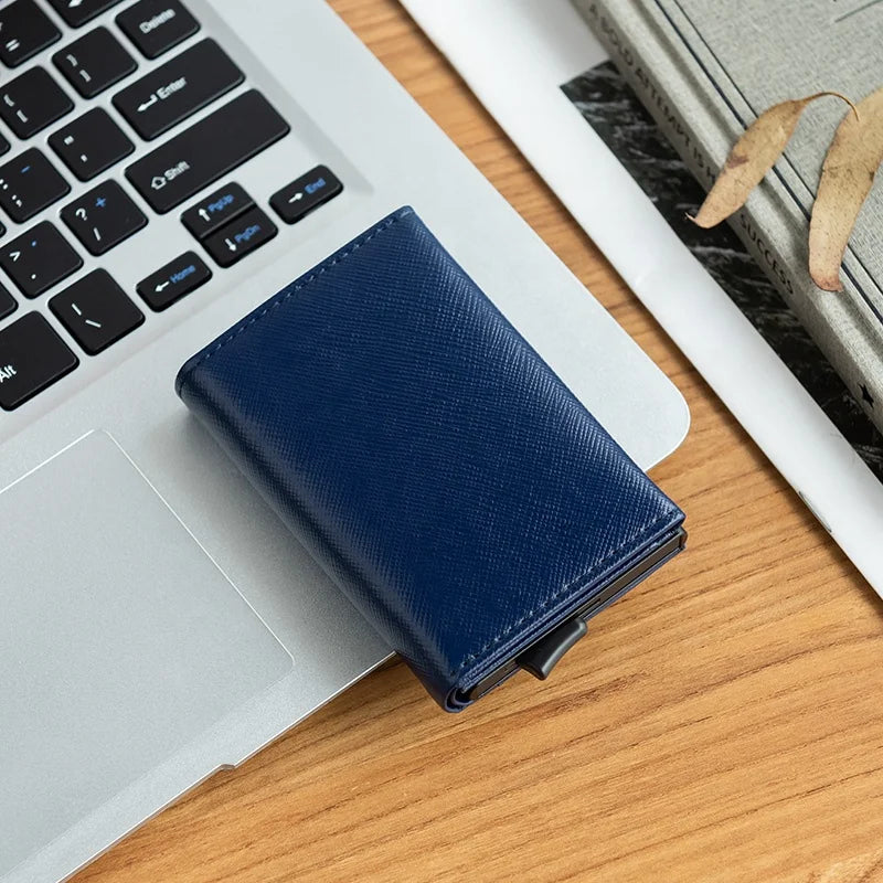 Unique Styles Men Wallets Custom Leather Card Holder Trifold Wallet Pop up Wallets