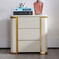 HANYEE New Hot Sale Nordic Bedroom Sets Luxury Stainless Steel Bedside Table Solid Wood Storage Drawers Nightstands