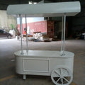 White Cotton Mobile Flower Display Wedding Party Decoration Supplies Candy Bar Cart Event Sweet Dessert Cart for Parties