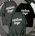 Custom Logo Solid Color 100% Cotton Knitted Oversized Short Sleeve Short Men's T-Shirt Digital Printing Eco-Friendly Quick Dry