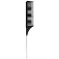 Rat Tail Comb Steel Pin Rat Tail Parting Combs Carbon Fiber Heat Resistant Pintail Combs for Hair