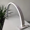 FOSOTO Crystal Half Moon Light for Nails Dimmable Table Lamps UV Led Nail Lamp Light with Phone Clip for Desk Nails Skincare