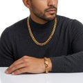 Real U Custom Hip Hop Jewelry Stainless Steel Necklace Chain 10mm 18K Gold Plated Miami Cuban Link Chain Necklace