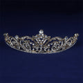Wholesale Small round Princess Tiara Crystal Rhinestone Wedding Crown Alloy Cake Topper for Queen's Party