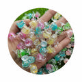 100Pcs/Lot Colorful Glow in Dark Resin Tea Charms Luminous Juice Cup Pendants Dangles for DIY Jewelry Craft Keychain Earrings