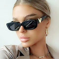 Custom Logo  Luxury Retro Jelly Color V Mark Rectangle Sun Glasses UV400 Colorful Cat Eye Frame Sunglasses Women