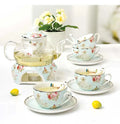 Modern Eco-Friendly Bone China Coffee & Tea Set with Espresso Cups Saucer Teapot for Daily Drinking