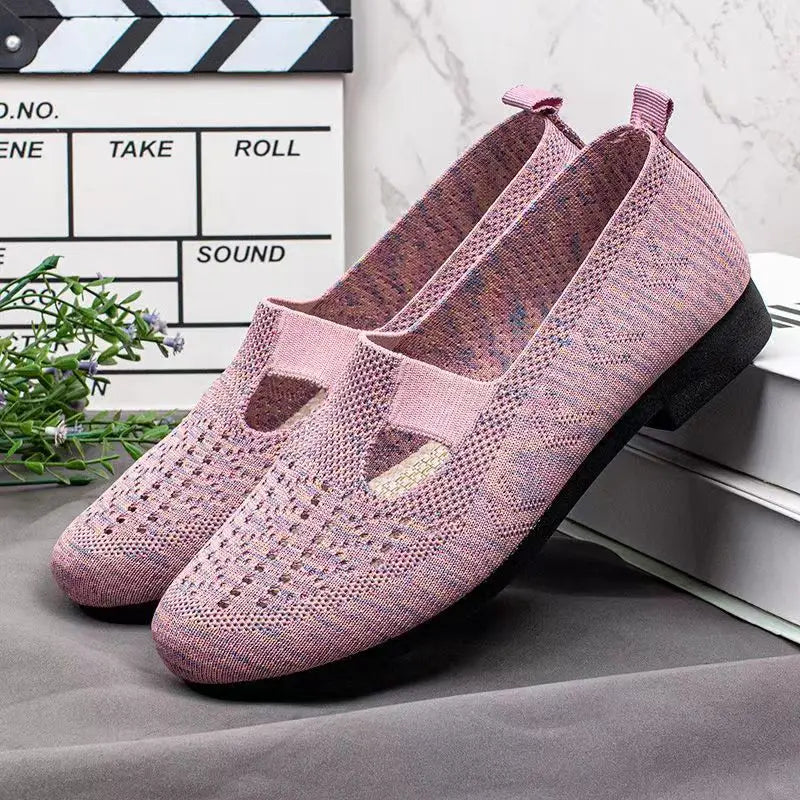 Cheap Wholesale Casual Women Walking Shoes Flat Mesh Breathable Sneakers Ladies