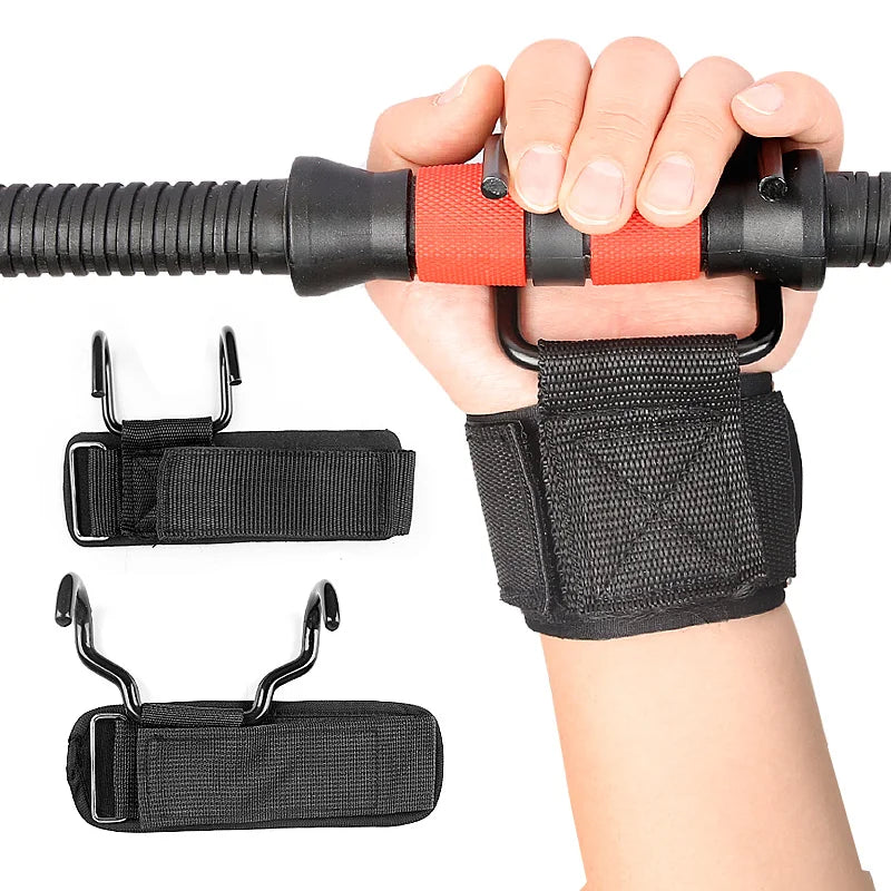 Fitness Weightlifting Anti-Slip Wrist Brace Pull up Weight Lifting Power Hook Deadlift Hook Hand Guard Rubber Grip Booster Belt