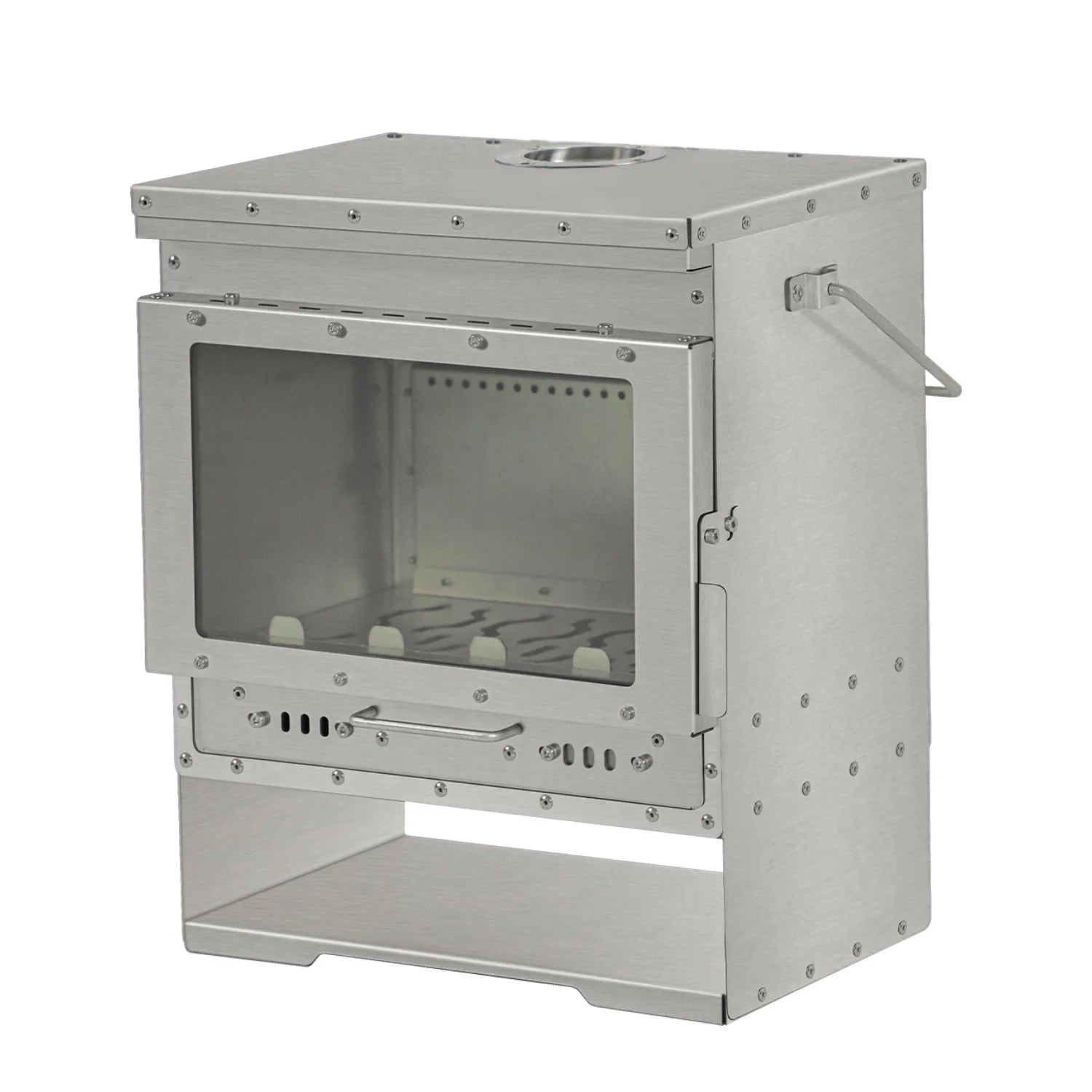 Lightweight Compact Portable Stainless Steel Wood-Burning Stove for Outdoor Camping Hiking & Grilling Adventures