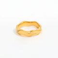 Joolim Jewelry 18K Gold Plated Stainless Steel Simple Twisted Rings for Women Layered Trendy Jewelry