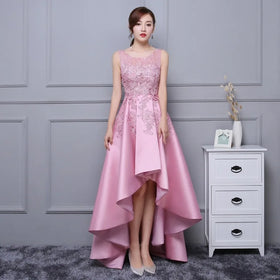 XS-3XL Dignified Dinner Dress Graduation Season Party Dress Sleeveless Lace Worsted Bridesmaid Dresses