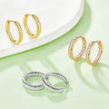 Trusted Supplier 925 Sterling Silver Luxury VVS Diamond Earrings Wholesale Inside Out Designs Moissanite Hoop Earrings