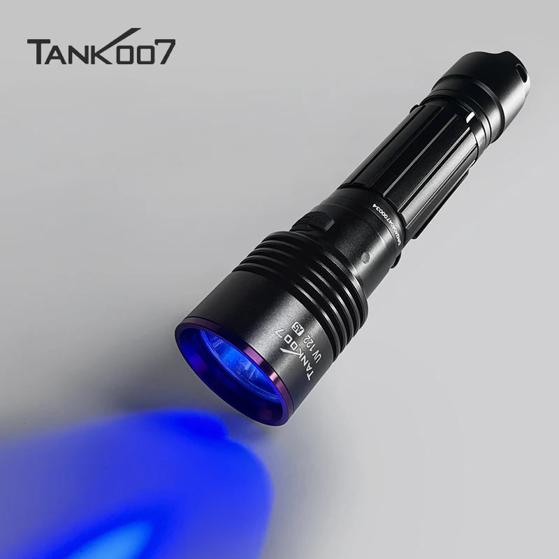 Tank007 UV122 Aluminum Dual LED Flashlight Uv Lamp 365nm Black Light Refrigerant Leaks Detection Linterna Uv Flash Light