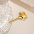 Dazan New HOT INS 18k Gold Plated Stainless Steel High End Vintage Super Shine Star Hair Clip Cute Korean Idol Popstar Jewelry