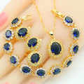 Women's Gold Plated Jewelry Set Zircon Includes Earrings Rings for Wedding Engagement Anniversary Ladies' Accessories Gift