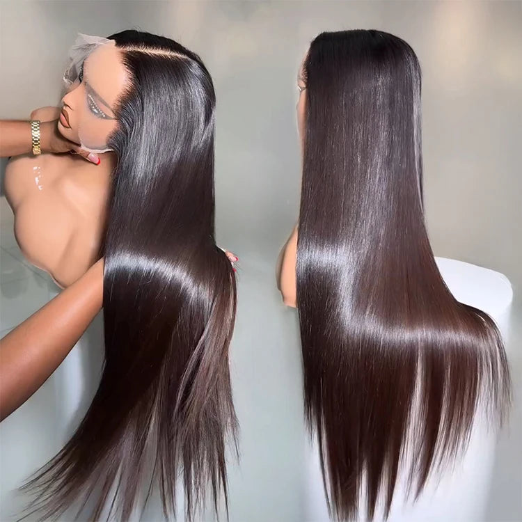 Glueless Full Hd Lace Frontal Wig Cuticle Aligned Virgin Raw Indian Hair Wigs Unprocessed 100 Bone Straight Lace Human Hair Wig