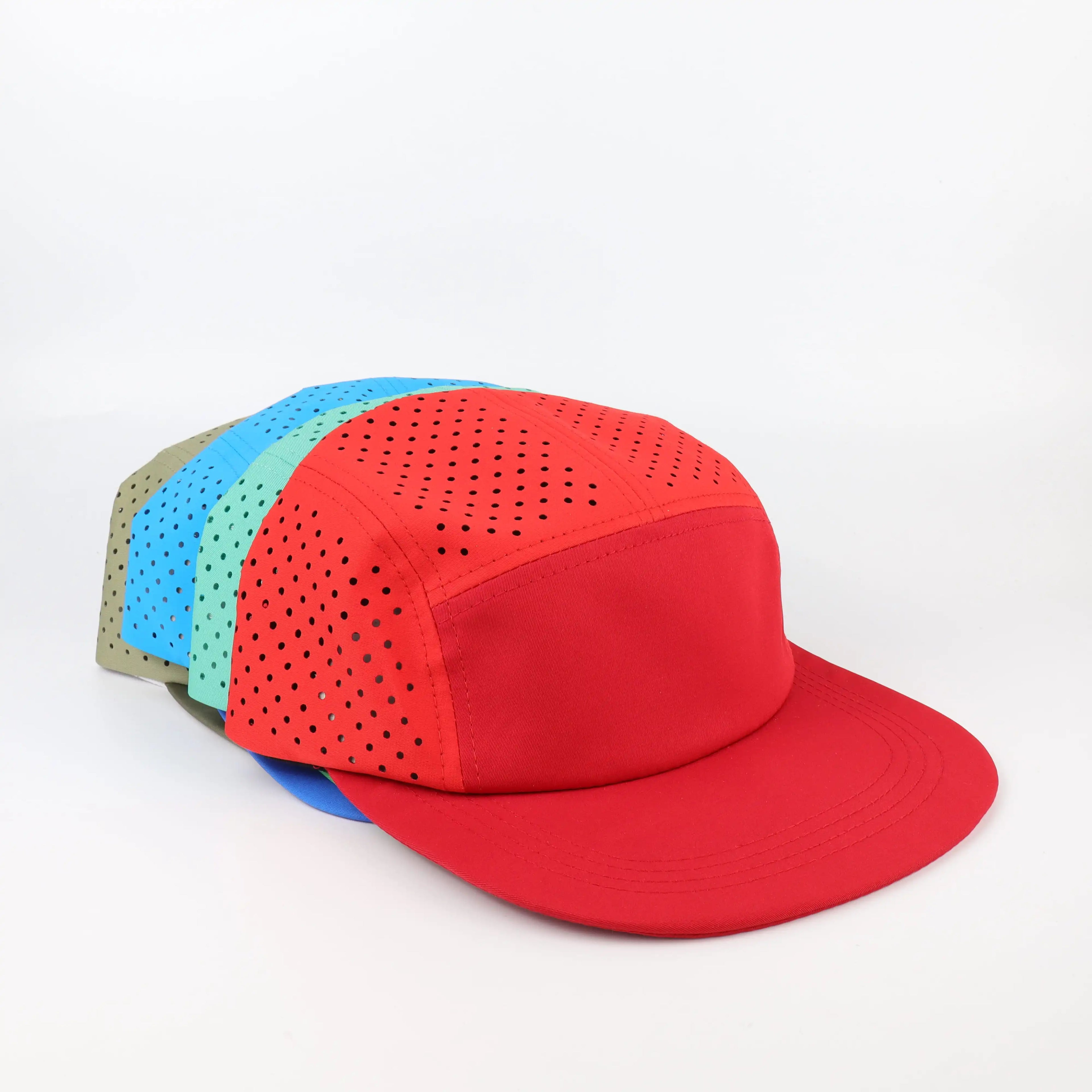 Nylon Waterproof Camp Hat  Quick Dry Camping Sport Camper Caps Recycled Blank Running Hats Five 5 Panel Cap