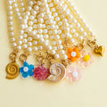 Cross-Border Niche Jewelry Trendy Beaded Conch Starfish Shell Pendant Necklace Glass Brass Fashion Beach Style