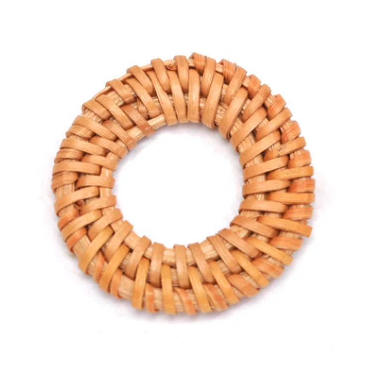 Hot Selling Unique Jewelry Findings Round Shaped Rattan Earring Findings Rattan Circle Accessories