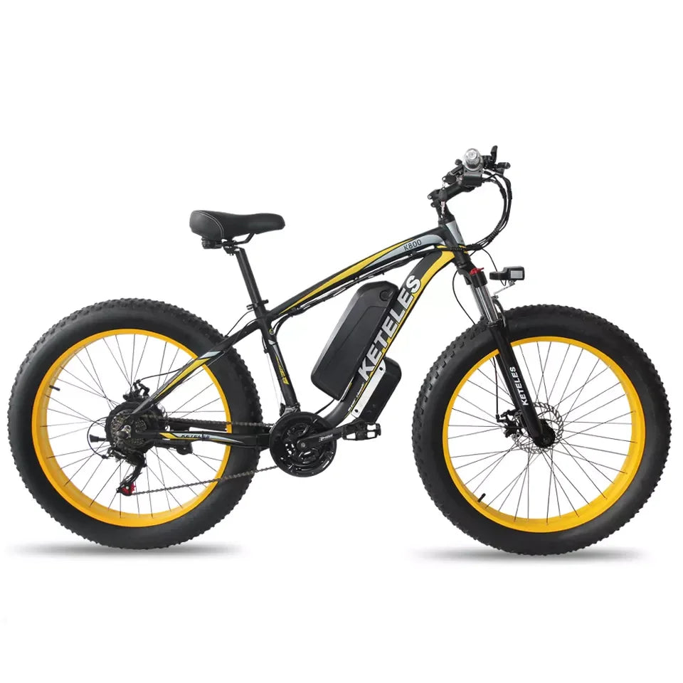 KETELES EU Stock Free Shipping E-Bike 1000W Motor 18AH Electric Bike 26" Inch Fat Tire Electric Bicycle for Mountain Trips
