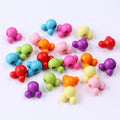 Wholesale 500g /Bag  11*16mm Mouse Head Shape Acrylic Beads Solid Color for DIY Bracelet Necklace Jewelry Girl Hair Accessories