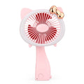 New Cute pink Kitty Mini Portable Fan Electric Usb Rechargeable Foldable LED Light Handheld Fan