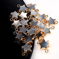 HY Wholesale real natural gemstones crystal pendant gold plated star design HY gift making