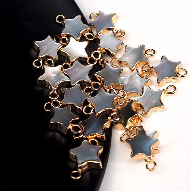 HY Wholesale real natural gemstones crystal pendant gold plated star design HY gift making