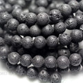 Natural Stone Black Lava Loose Beads Stone Wholesale for Jewelry DIY Design Making