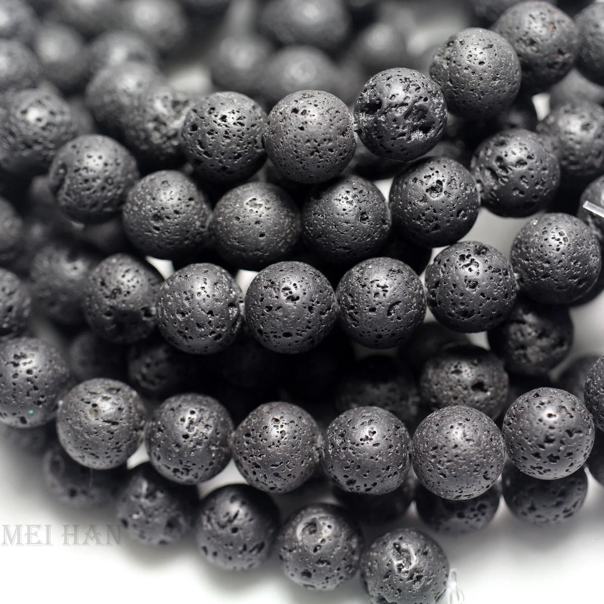 Natural Stone Black Lava Loose Beads Stone Wholesale for Jewelry DIY Design Making