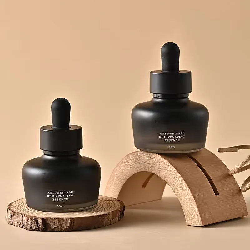 New Design Luxury Empty 30ml Black Gradient Skincare Hair Oil Custom Dropper Bottle with Labels