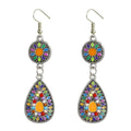 Fashion Metal Creative Earrings Colorful SunFlower Accessories Alloy Pendant