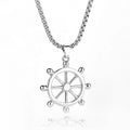 Punk Stainless Steel Necklace Personality Making Charms Necklace Pendant Rudder Necklace for Men