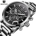 BENYAR Watch 5104 Hot Sale Casual Stainless Steel Watch Mens Business New Gift Waterproof Watches Men Wrist Reloj Hombre
