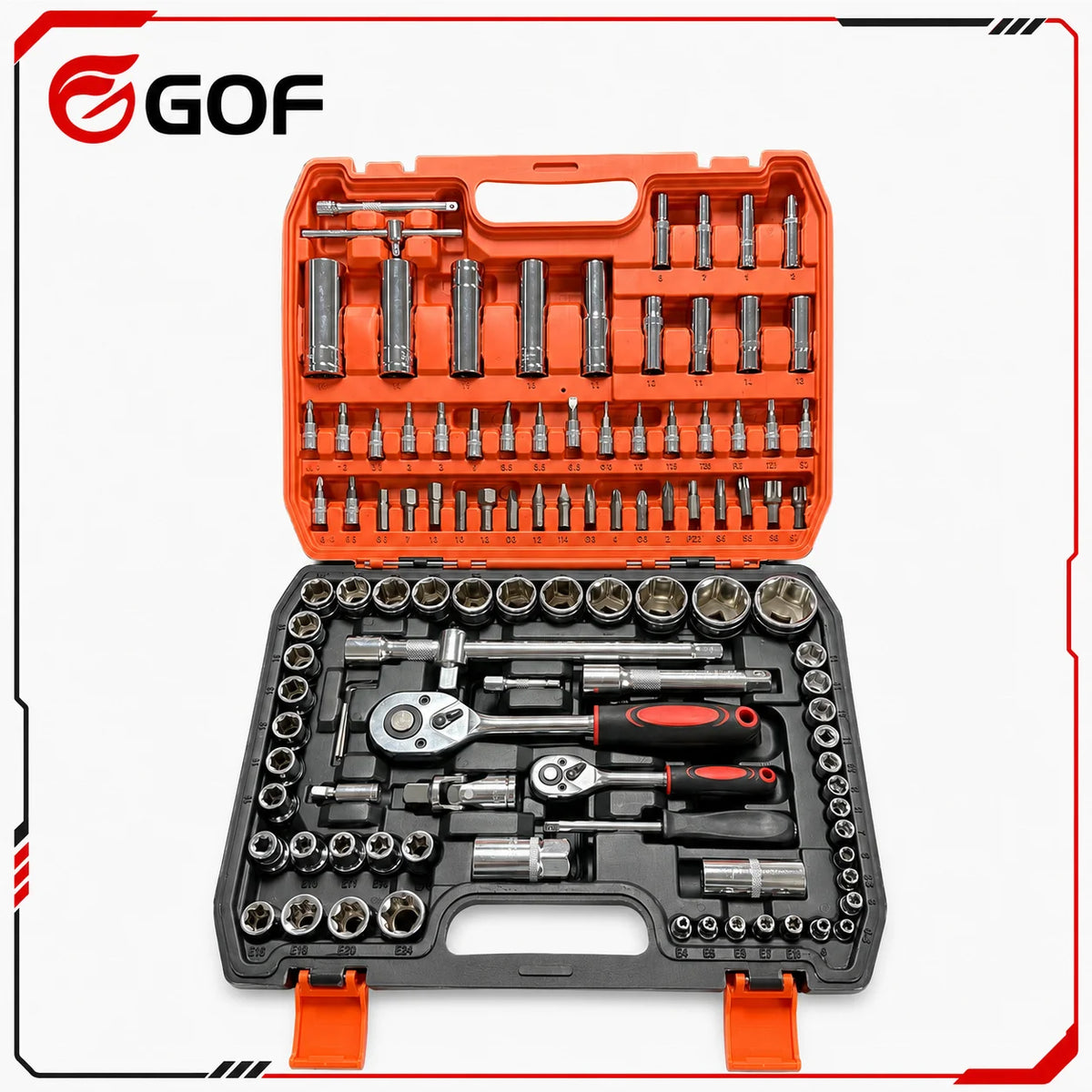 108pcs Stainless Steel Industrial Grade OEM Torque Socket Wrench Set with Hard Case Durable Non-Battery Metric Hand Tools MegaBDM