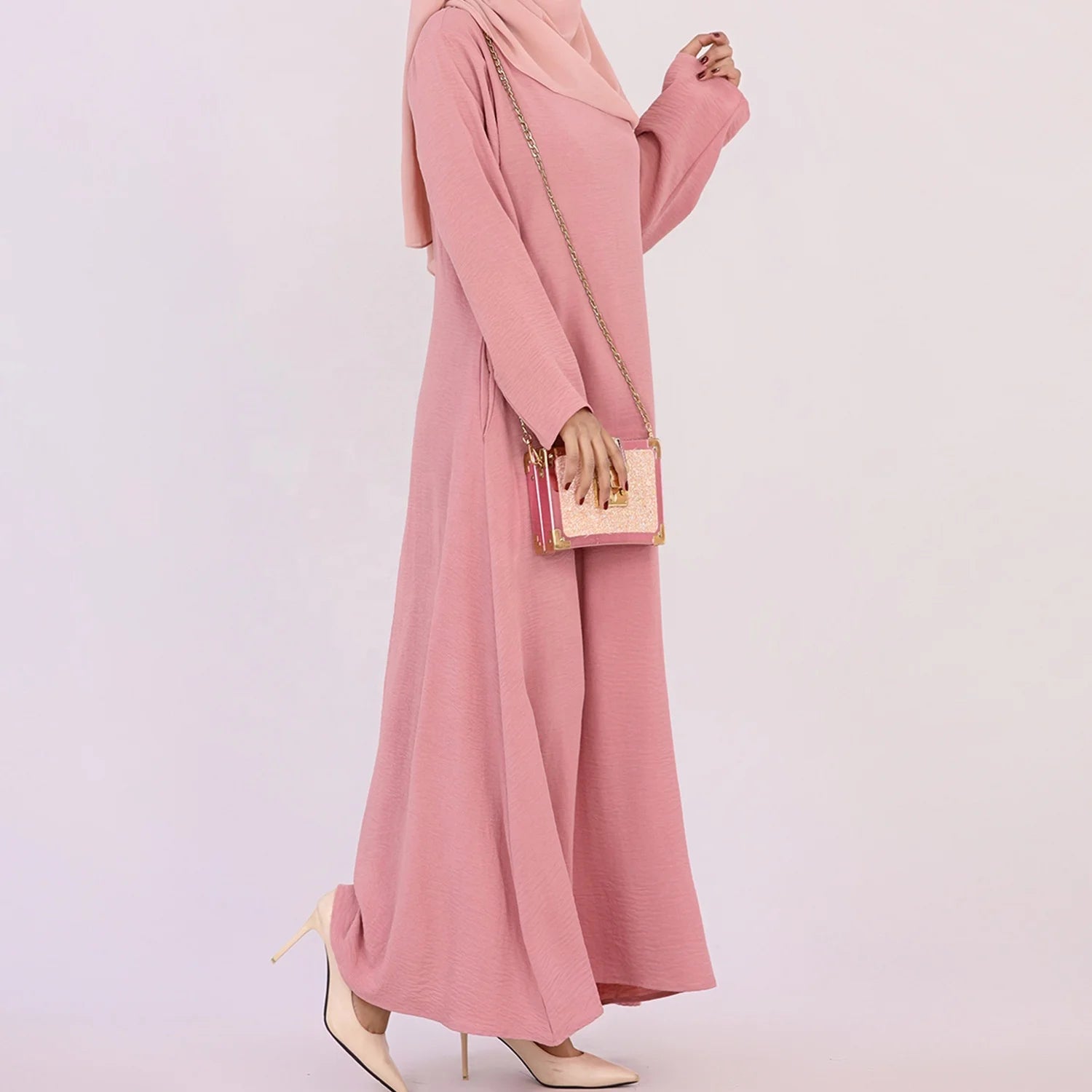 Zifeng OEM Vetements Islamiques Femmes  Muslim Plain Women's Dress