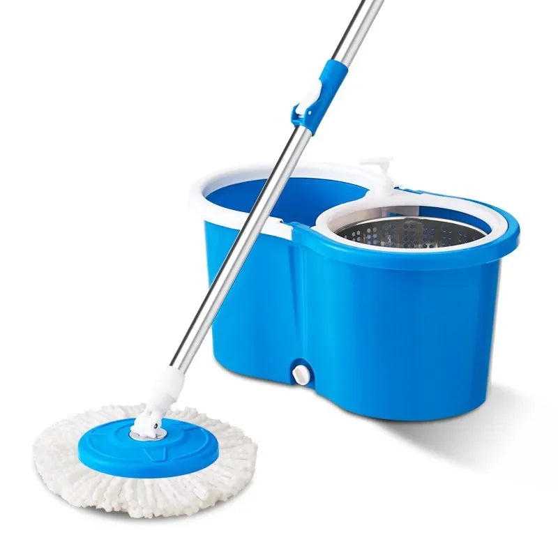 360 Round Twist Mop With Bucket Set Stainless Steel Head Mop