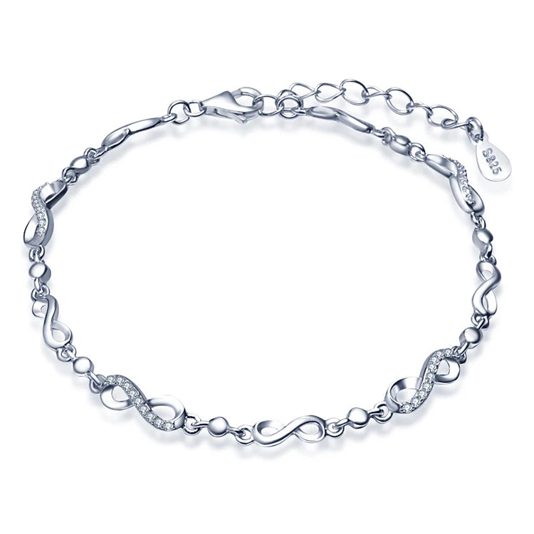Drop Ship 925 Sterling Silver Bracelet Adjustable for Women