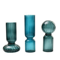 Wholesale Cheap Special-shaped Blue Glass Vase for Home Decoration