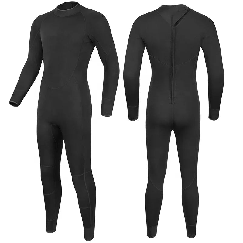Divestar Custom logo High Quality Stretch Fabric Waterproof Long Sleeve 3mm Neoprene Fullbody Wholesale Diving Wetsuit for Man