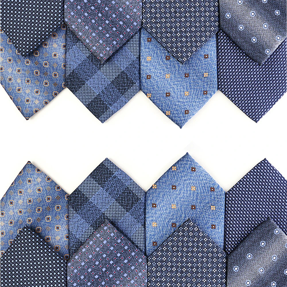 Wholesale Polyester Tie 7.5 cm Floral Necktie High Fashion Plaid Ties for Men Business Wedding