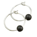 Simple Black Lava Diffuser 925 Sterling Silver Bead Earrings Aromatherapy Essential Oil Rock Gemstone Beaded Jewelry Earrings
