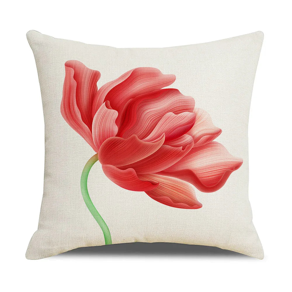 Top Ranking Digital Printed Flower Design Cushion Cover Decorative Home