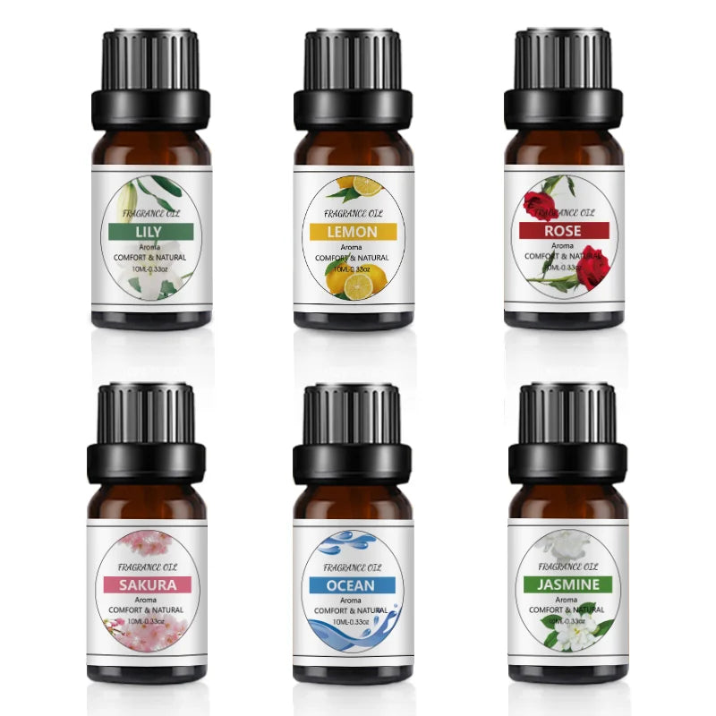 Wholesale 100% Natural 10ml Tea Tree Peppermint Organic Pure Lavender Diffuser New Essential Oil Cedar Wood Essential Oil