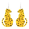 2024 Jewelry Trends Hip Hop Big Animal Pendant Drop Earrings Yellow Black Love Spots Leopard Acrylic Resin Women's Anniversary