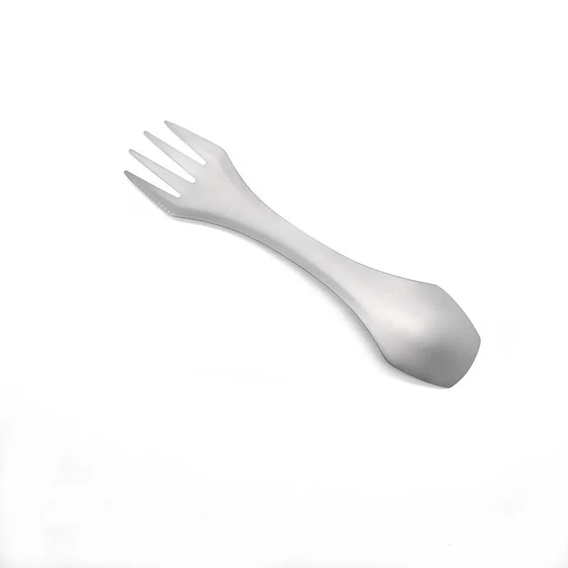 NH Camping Lightweight Pure Titanium Metal Tableware Hiking Eco-Friendly 2-in-1 Fork & Spoon 170mm 18g