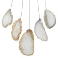 DIY Wind chime Agate Slices Geode Christmas decorative arts and crafts colorful natural agate slices wind chimes for home